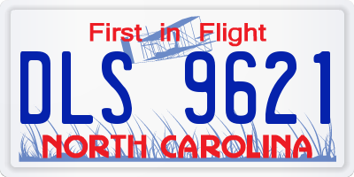 NC license plate DLS9621