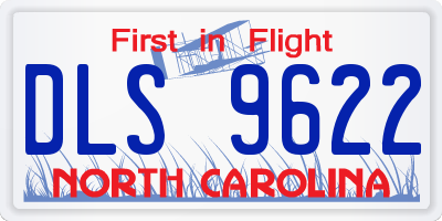 NC license plate DLS9622