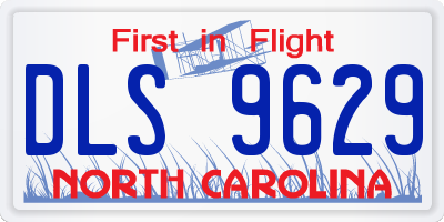 NC license plate DLS9629