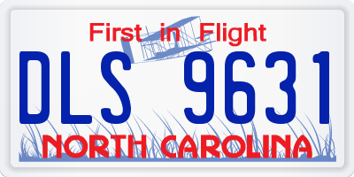 NC license plate DLS9631