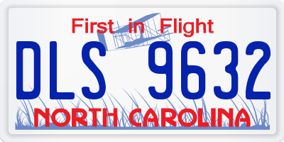 NC license plate DLS9632
