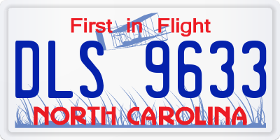 NC license plate DLS9633