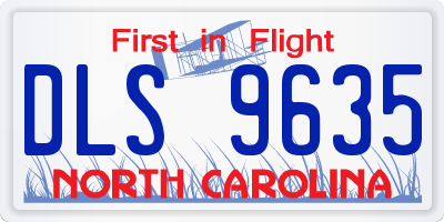 NC license plate DLS9635