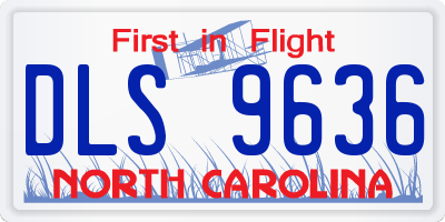 NC license plate DLS9636