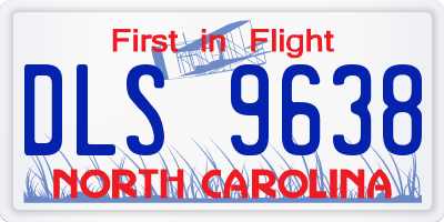 NC license plate DLS9638