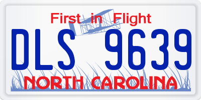 NC license plate DLS9639
