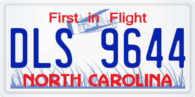 NC license plate DLS9644