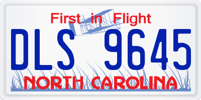 NC license plate DLS9645