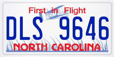 NC license plate DLS9646