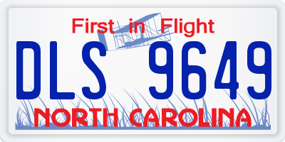 NC license plate DLS9649