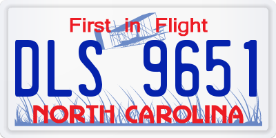 NC license plate DLS9651
