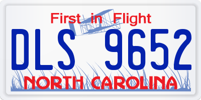 NC license plate DLS9652