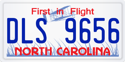 NC license plate DLS9656