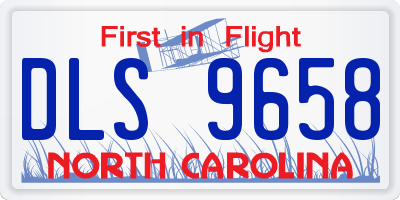 NC license plate DLS9658