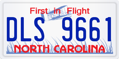 NC license plate DLS9661