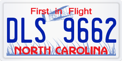 NC license plate DLS9662