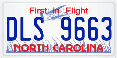 NC license plate DLS9663
