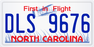 NC license plate DLS9676