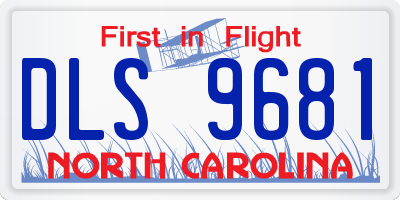 NC license plate DLS9681
