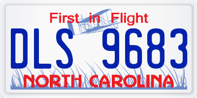 NC license plate DLS9683