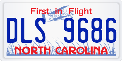 NC license plate DLS9686