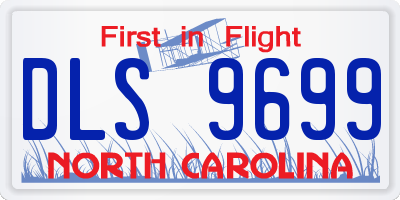 NC license plate DLS9699