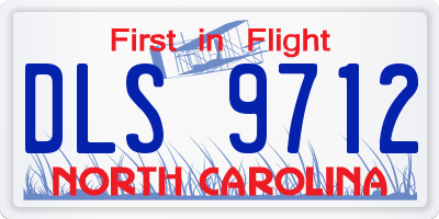 NC license plate DLS9712