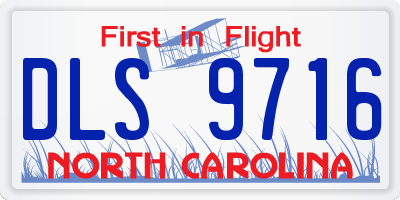 NC license plate DLS9716