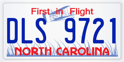 NC license plate DLS9721
