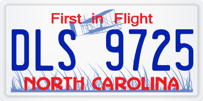 NC license plate DLS9725