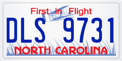NC license plate DLS9731