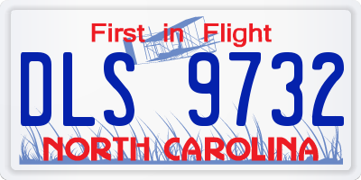 NC license plate DLS9732