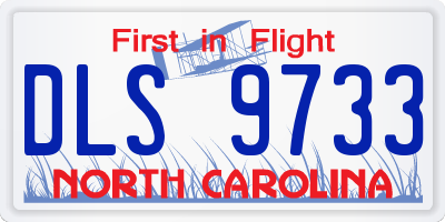 NC license plate DLS9733