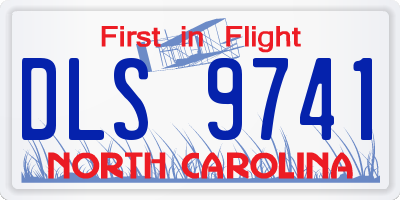 NC license plate DLS9741