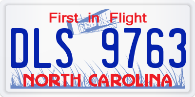 NC license plate DLS9763