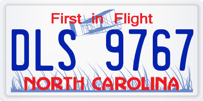 NC license plate DLS9767