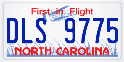 NC license plate DLS9775