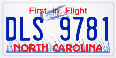 NC license plate DLS9781
