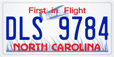 NC license plate DLS9784