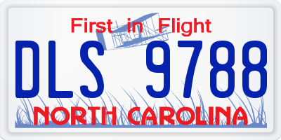 NC license plate DLS9788