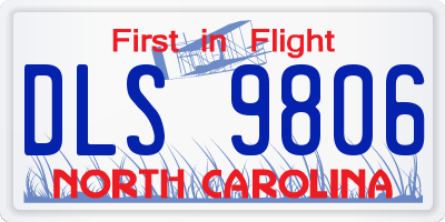 NC license plate DLS9806