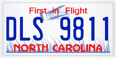 NC license plate DLS9811