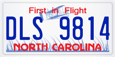 NC license plate DLS9814