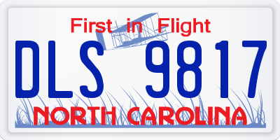 NC license plate DLS9817