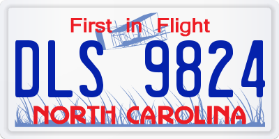 NC license plate DLS9824