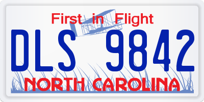 NC license plate DLS9842