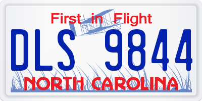 NC license plate DLS9844