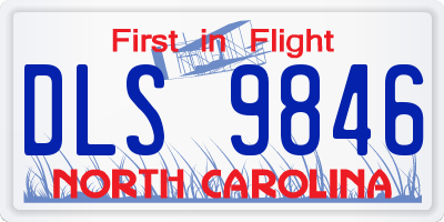 NC license plate DLS9846