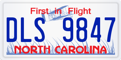 NC license plate DLS9847