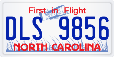 NC license plate DLS9856